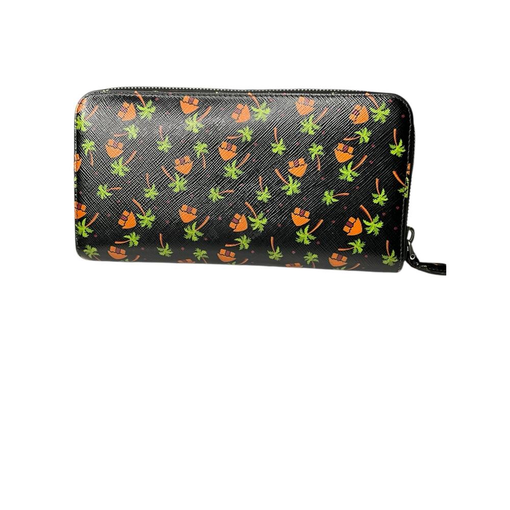 Prada Saffiano Palm Tree Print Zip Around Wallet - Picture 2 of 4